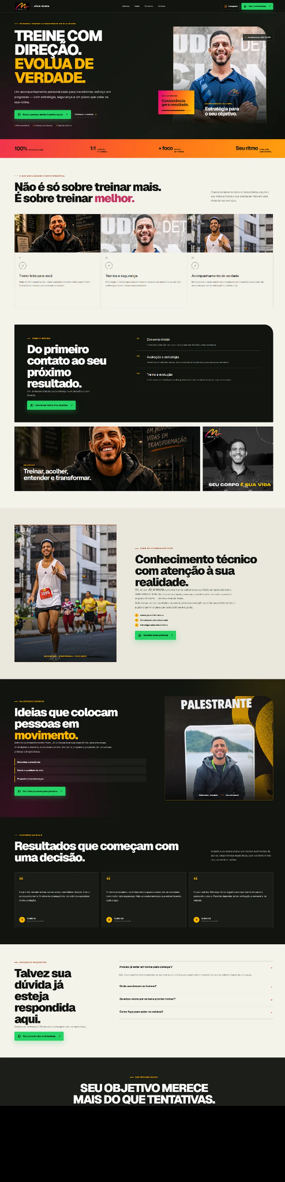 Modelo de site para personal trainer